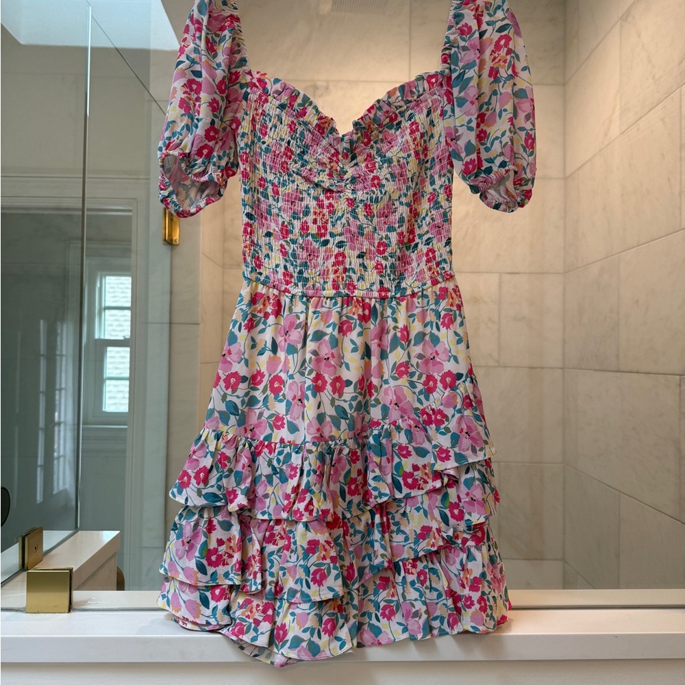 Yumi Kim Floral Puff Sleeve Dress